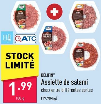 Promotions Assiette de salami - Delifin - Valide de 21/04/2023 à 28/04/2023 chez Aldi