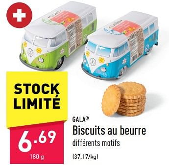 Promotions Biscuits au beurre - Gala - Valide de 21/04/2023 à 28/04/2023 chez Aldi