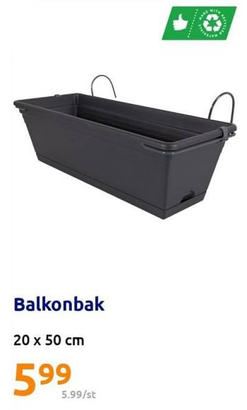 Promoties Balkonbak - Huismerk - Action - Geldig van 12/04/2023 tot 18/04/2023 bij Action