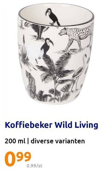 Promoties Koffiebeker wild living - Huismerk - Action - Geldig van 12/04/2023 tot 18/04/2023 bij Action