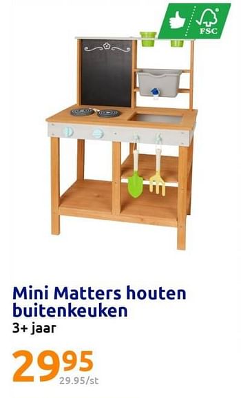Promoties Mini matters houten buitenkeuken - Huismerk - Action - Geldig van 12/04/2023 tot 18/04/2023 bij Action