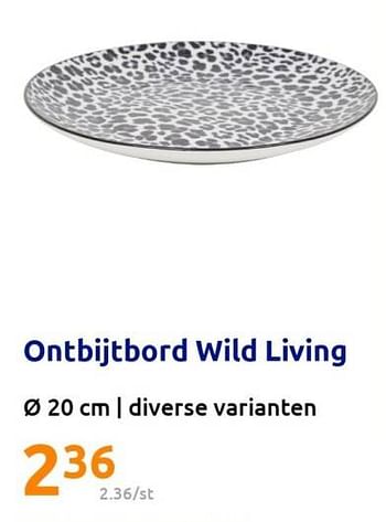 Promoties Ontbijtbord wild living - Huismerk - Action - Geldig van 12/04/2023 tot 18/04/2023 bij Action