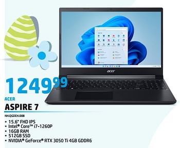 Promoties Acer aspire 7 nh.qgdeh.008 - Acer - Geldig van 01/04/2023 tot 30/04/2023 bij VCD