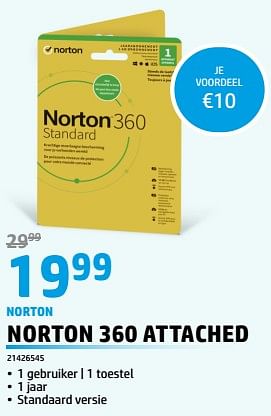 Promoties Norton norton 360 attached - Norton - Geldig van 01/04/2023 tot 30/04/2023 bij Computer Checkpoint