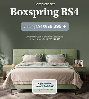 Promoties Complete set boxspring bs4 - Huismerk - Sleeplife - Geldig van 21/04/2023 tot 06/05/2023 bij Sleeplife