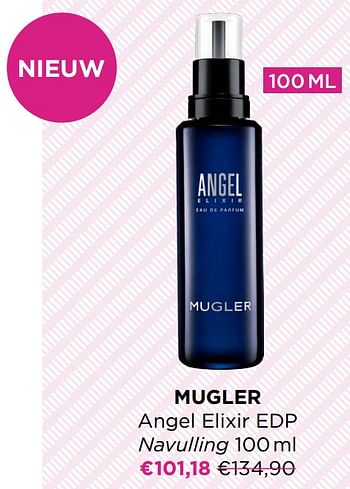 Promoties Mugler angel elixir edp navulling - Mugler - Geldig van 17/04/2023 tot 23/04/2023 bij ICI PARIS XL