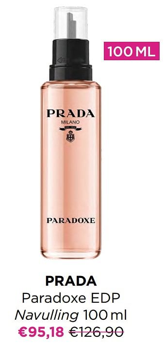 Promotions Prada paradoxe edp navulling - Prada - Valide de 17/04/2023 à 23/04/2023 chez ICI PARIS XL
