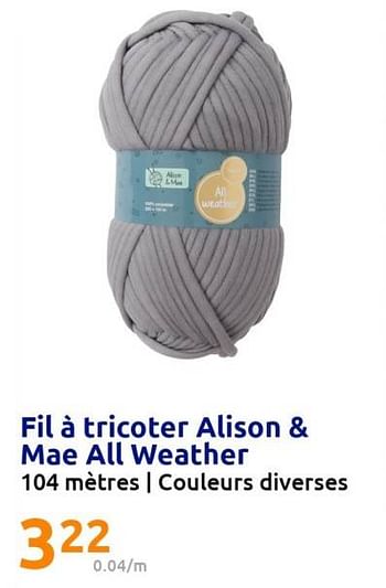 Promo Fil à tricoter Alison & Mae Fausse fourrure chez Action