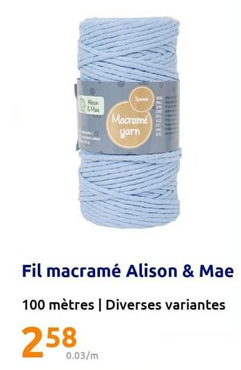 Alison & Mae Fil macramé alison + mae - En promotion chez Action