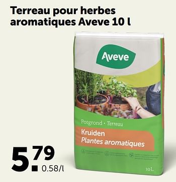 Promotions Terreau pour herbes aromatiques aveve - Produit maison - Aveve - Valide de 12/04/2023 à 23/04/2023 chez Aveve