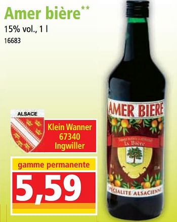 Promotions Amer bière - Amer - Valide de 12/04/2023 à 18/04/2023 chez Norma