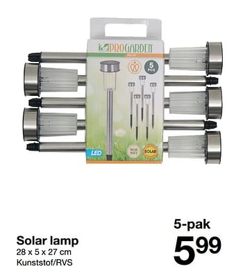 Promoties Solar lamp - Progarden - Geldig van 15/04/2023 tot 21/04/2023 bij Zeeman