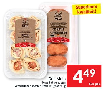 Promoties Deli melo piccoli of croquetas - Déli Mélo - Geldig van 18/04/2023 tot 23/04/2023 bij Intermarche