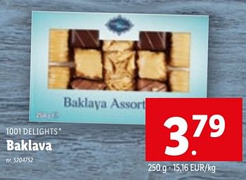 Promoties Baklava - 1001 Delights - Geldig van 19/04/2023 tot 25/04/2023 bij Lidl