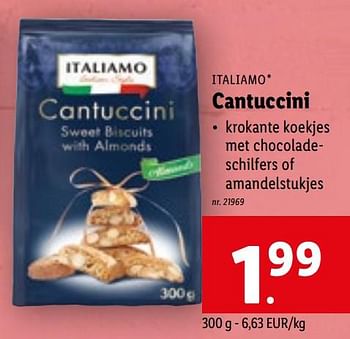 Promoties Cantuccini - Italiamo - Geldig van 19/04/2023 tot 25/04/2023 bij Lidl