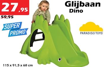 Promoties Glijbaan dino - Paradiso Toys - Geldig van 08/04/2023 tot 30/04/2023 bij Itek