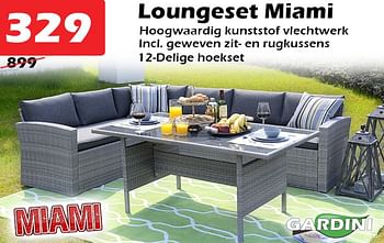 Promoties Loungeset miami - Gardini - Geldig van 08/04/2023 tot 30/04/2023 bij Itek