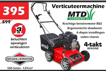 Promoties Mtd verticuteermachine - MTD - Geldig van 08/04/2023 tot 30/04/2023 bij Itek