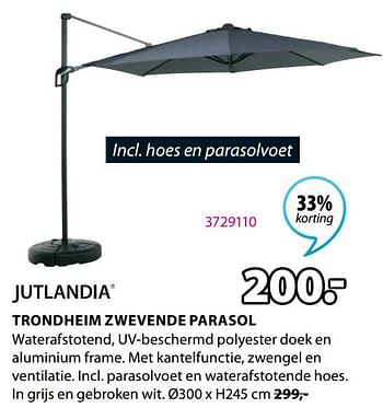 Jutlandia Trondheim parasol - Promotie Jysk