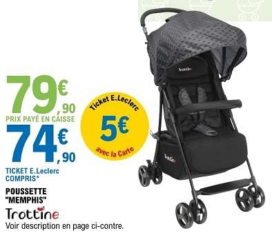 Poussette trottine sales leclerc