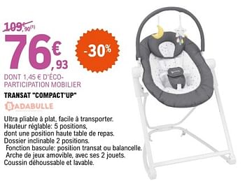 Badabulle Transat compact`up - En promotion chez E.Leclerc