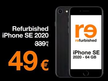 Promoties Apple refurbished iphone se 2020 - Apple - Geldig van 17/04/2023 tot 30/04/2023 bij Orange