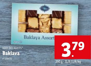 Promotions Baklava - 1001 Delights - Valide de 19/04/2023 à 25/04/2023 chez Lidl