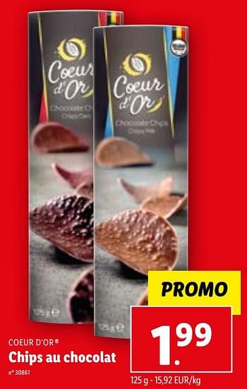 Promotions Chips au chocolat - Coeur D'Or - Valide de 19/04/2023 à 25/04/2023 chez Lidl