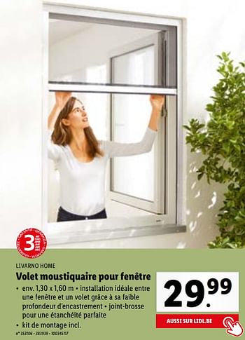 Promotions Volet moustiquaire pour fenêtre - Livarno - Valide de 19/04/2023 à 25/04/2023 chez Lidl