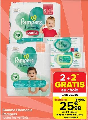4x24 Couches Baby-Dry Pants Taille 4, Pampers