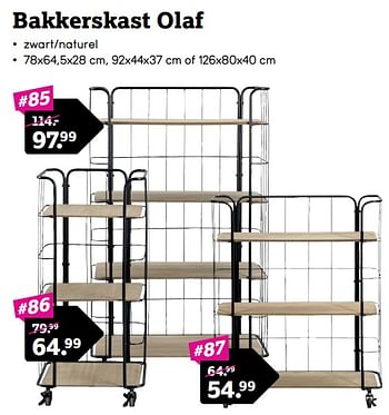 Promoties Bakkerskast olaf - Huismerk - Leen Bakker - Geldig van 17/04/2023 tot 21/05/2023 bij Leen Bakker