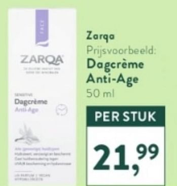 Promotions Dagcrème anti-age - Zarqa - Valide de 17/04/2023 à 14/05/2023 chez Holland & Barret