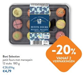 Promoties Boni selection petit fours met marsepein - Boni - Geldig van 19/04/2023 tot 02/05/2023 bij OKay