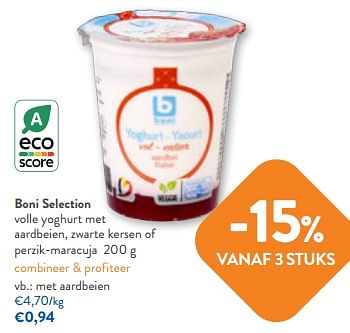 Promoties Boni selection yoghurt met aardbeien - Boni - Geldig van 19/04/2023 tot 02/05/2023 bij OKay