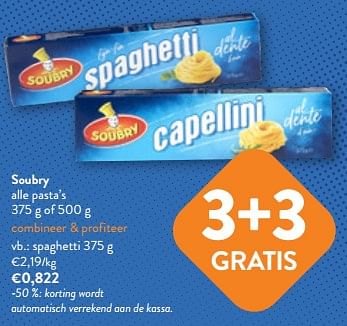 Promoties Soubry spaghetti - Soubry - Geldig van 19/04/2023 tot 02/05/2023 bij OKay