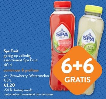 Promoties Spa fruit strawberry-watermelon - Spa - Geldig van 19/04/2023 tot 02/05/2023 bij OKay