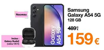 Promotions Samsung galaxy a54 5g 128 gb - Samsung - Valide de 17/04/2023 à 30/04/2023 chez Orange