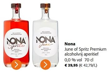 Promoties Nona june of spritz premium alcoholvrij aperitief - Nona - Geldig van 19/04/2023 tot 02/05/2023 bij Colruyt