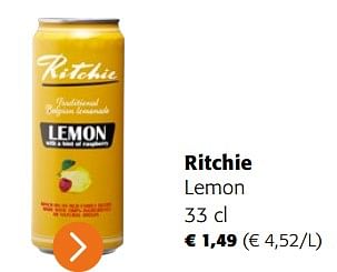 Promoties Ritchie lemon - Ritchie - Geldig van 19/04/2023 tot 02/05/2023 bij Colruyt