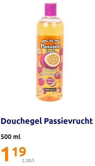Promoties Douchegel passievrucht - Huismerk - Action - Geldig van 19/04/2023 tot 25/04/2023 bij Action