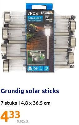 Promoties Grundig solar sticks - Grundig - Geldig van 19/04/2023 tot 25/04/2023 bij Action