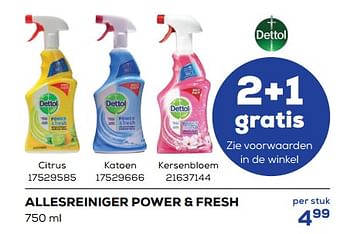 Promoties Allesreiniger power + fresh - Dettol - Geldig van 21/04/2023 tot 19/05/2023 bij Supra Bazar