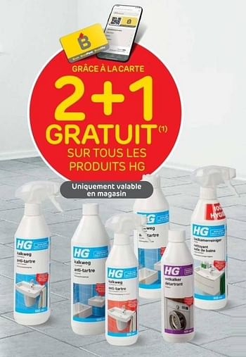 Promotions 2+1 gratuit sur tous les produits hg - HG - Valide de 12/04/2023 à 24/04/2023 chez Brico