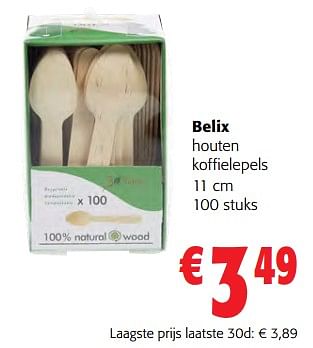 Promoties Belix houten koffielepels - Belix - Geldig van 19/04/2023 tot 02/05/2023 bij Colruyt