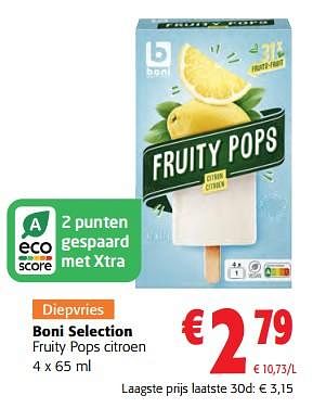 Promoties Boni selection fruity pops citroen - Boni - Geldig van 19/04/2023 tot 02/05/2023 bij Colruyt