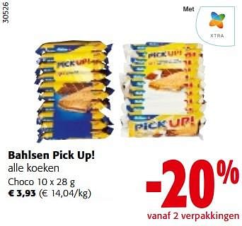 Promoties Bahlsen pick up! koeken choco - Bahlsen - Geldig van 19/04/2023 tot 02/05/2023 bij Colruyt