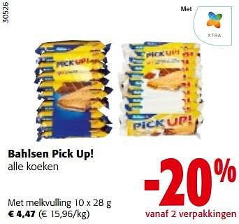 Promoties Bahlsen pick up! koeken met melkvulling - Bahlsen - Geldig van 19/04/2023 tot 02/05/2023 bij Colruyt