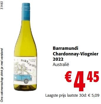 Promoties Barramundi chardonnay-viognier 2022 australië - Witte wijnen - Geldig van 19/04/2023 tot 02/05/2023 bij Colruyt