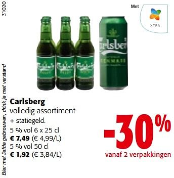 Promoties Carlsberg - Carlsberg Luxe - Geldig van 19/04/2023 tot 02/05/2023 bij Colruyt