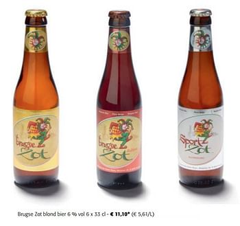 Promoties Brugse zot blond bier - Brugse Zot - Geldig van 19/04/2023 tot 02/05/2023 bij Colruyt